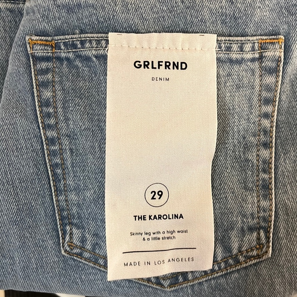 GRLFRND Karolina skinny leg high waist jeans Sz 29 NEW with tags